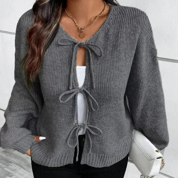 Sweaters - Grey Casual Women's Plus Size High Neck Loose Button Cape Warm Pullover Sweater